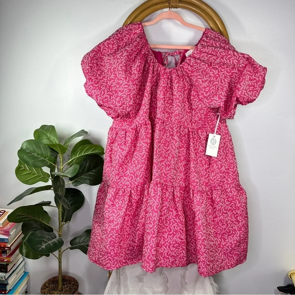 NWT Tuckernuck Hyacinth House Textured Pink Belinda Mini Dress sz L